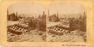 Cairo,  Egypt from the Citadel.  Kilburn Brothers Stereoview Photo 2