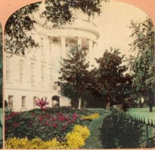 1892 White House Flower Garden,  Washington,  D.  C.  Kilburn Stereoview Photos