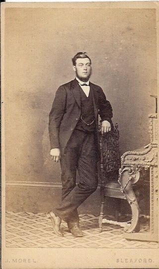 Rare Old Victorian Cdv Portrait By J.  Morel Of South Street Sleaford C.  1870