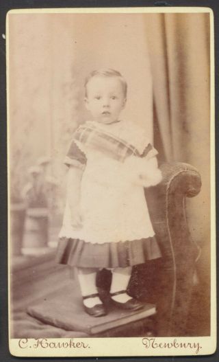 Cdv1904 Victorian Carte De Visite: Boy In Dress,  Hawker,  Newbury