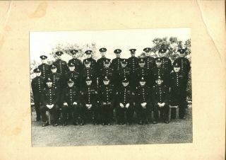 1920s Photograph Large Group Of Police Officers Or Soldiers In Uniform