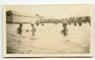 E354 Vtg Photo Bathing Swim Suit Swimmers Michigan,  Early 1900 