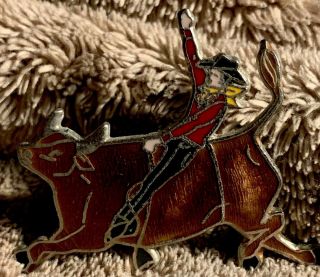 Rodeo Bull Rider Champion Vintage Collector ' s Lapel Pin Jewelry Women’s 2