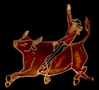Rodeo Bull Rider Champion Vintage Collector ' s Lapel Pin Jewelry Women’s 5