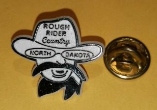 Vintage Rough Rider Country North Dakota Usa President Teddy Roosevelt Pin Lapel