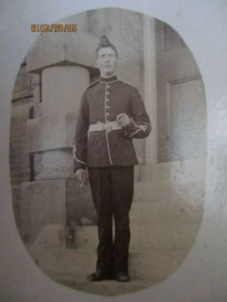 CDV Military Soldier possibly Infantry Rifles Marksman Crossed Rifles Insignia ? 2