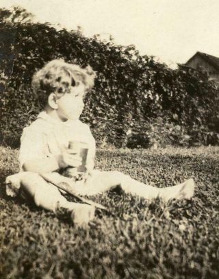 J461 Vtg Photo Little Prince Playing With A Can C 1920 