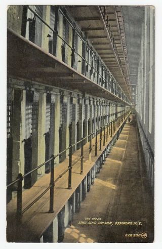 Vintage Postcard Sing Sing Prison Ossining Ny The Cells Sackett & Wilhelms
