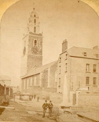 1877 The Bells Of Shandon,  Cork,  Ireland.  B.  W.  Kilburn Stereoview Photo