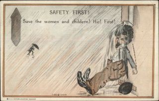 Charlie Chaplin Comic - Safety First Series Save Women & Children Cobb Shinn