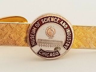 Vintage Museum Of Science And Industry Chicago Clip Pin Enamel Gold Tone