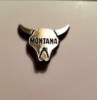 Montana Steer Head Lapel Hat Pin 170