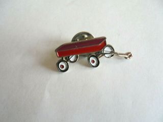 Very Cool Vintage Kids Little Red Wagon Figural Lapel Pin Pinback