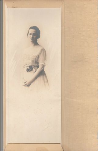 Vintage Photograph Young Lady Formal Attire,  Corsage On Waist,  Olympia Wa,  Jeffers
