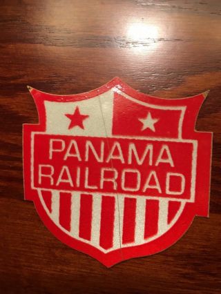 Panama Canal Zone Panama Railroad Small Sticker Only 2.  5 Inches Across