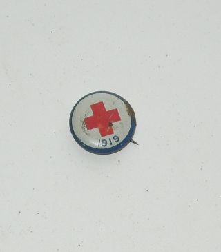 1919 American Red Cross Volunteer Staff Aid Pin Pinback Small,  Vintage
