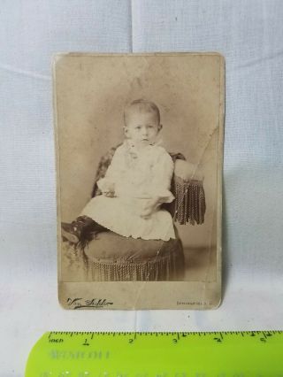 Vintage 1900 " S B&w Photo Of Baby Child Girl Boy Antique