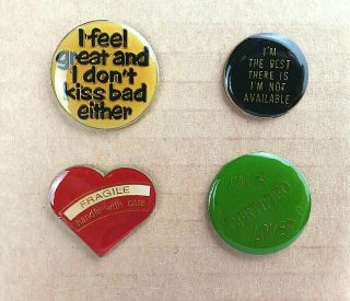Vintage Sayings Pins From The 80 