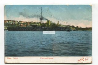 Constantinople - Assari Tevfik,  War Ship - Old Turkey Postcard