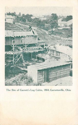 Garrettsville Ohio 1920s Postcard Site Of Garrett 
