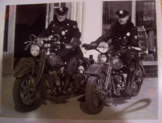 York City Police Motorcycle 2 Officer In Uniform Photo 8 X 10