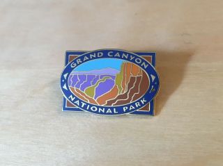 Vintage Grand Canyon Tie Tack Hat Lapel Pin Souvenir Pin Colorful Retro 1 1/4 "