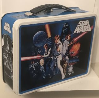 2008 Star Wars Lunchbox Tin Box Millennium Falcon And Tie Fighter Co