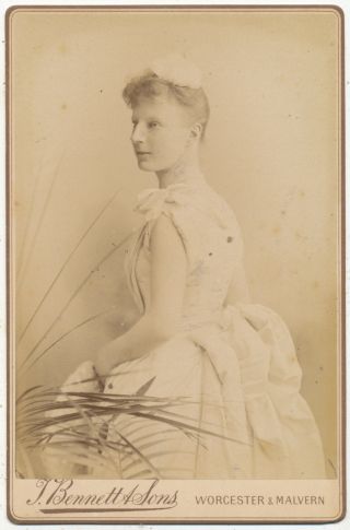 Studio Portrait Of Young Woman,  Bennett & Sons,  Worcester & Malvern,  1888