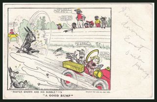 Vintage Buster Brown And His Bubble - A Good Bump Postcard 1908