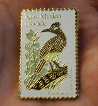 Mexico Usa 20 C Roadrunner & Yucca Flower Pin