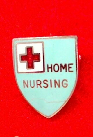 Vintage Red Cross Girl Scouts Home Nursing Lapel Pin 40 