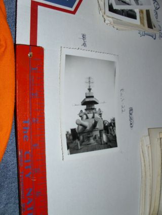 Vintage Real Photo 30 - 40 Battleship Texas Navy Sailor Gun Deck Boat Military War
