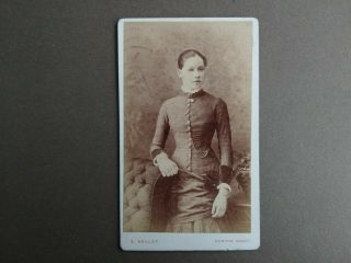 Cdv Victorian Photograph Of A Lady By E Kelly Of Newton Abbot