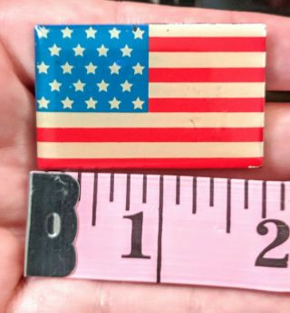 Large Vintage American Flag Pin 1.  75 