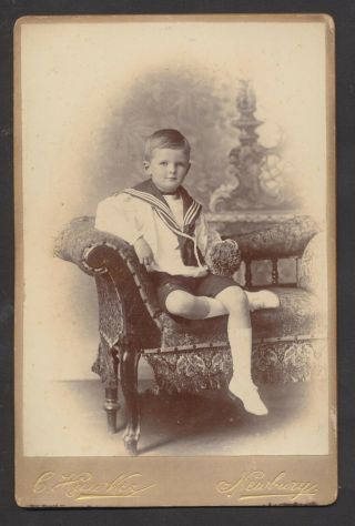 Cab1306 Victorian Cabinet Photo: Boy In Sailor Suit,  Hawker,  Newbury