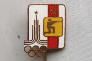 Russian Ussr Olympic Games Moscow 1980 Badge Pin Grade No 12