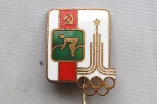 Russian Ussr Olympic Games Moscow 1980 Badge Pin Grade No 17
