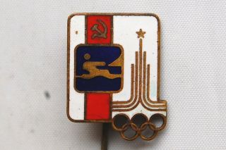 Russian Ussr Olympic Games Moscow 1980 Badge Pin Grade No 27