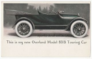 Overland Model 83b Touring Car - C1915 Manufacturer Issue Postcard