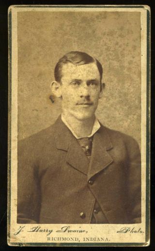 Cdv Photo Of Well Dressed Man By J Harry Lwaine Of Richmond,  In.