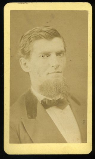 Cdv Photo Of Man Great Hair And Beard By G W Singleman Of Richmond In