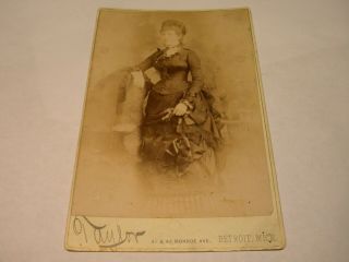 Cabinet Photo Of A Busty Corseted Victorian Lady In A Fancy Dress