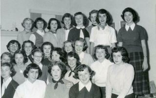 Ps206 Vtg Photo Girls Group C 1950 