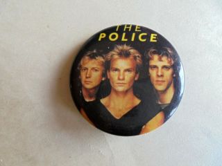 Vintage 1983 Rock Band The Police Pinback Button