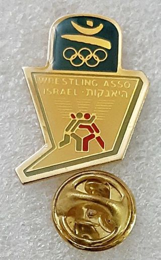 The 1992 Summer Olympic Games Barcelona Spain Wrestling israel lapel pin badge 2