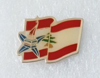 Lebanon At The 1992 Winter Olympics Games Albertvill France Lapel Pin Badge