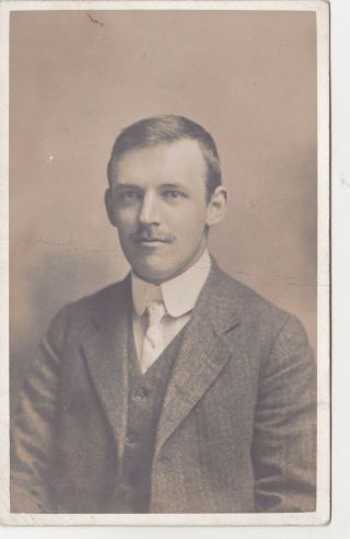 Old Photo Postcard Handsome Man Dalton In Furness Fashion F2
