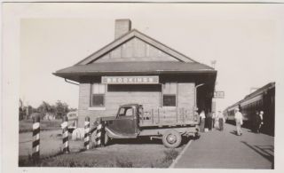Railroad Station In Brookings,  Sd Real Photo Taken In 1937 & Barroom In Bale Of
