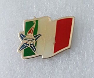 Italy At The 1992 Winter Olympics Games Albertvill France Lapel Pin Badge