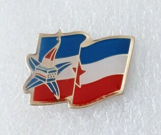 Yugoslavia At The 1992 Winter Olympics Games Albertvill France Lapel Pin Badge